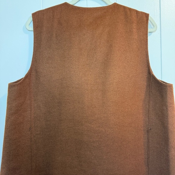 Talbots Brown Long Vest Womans size Large - Picture 9 of 9